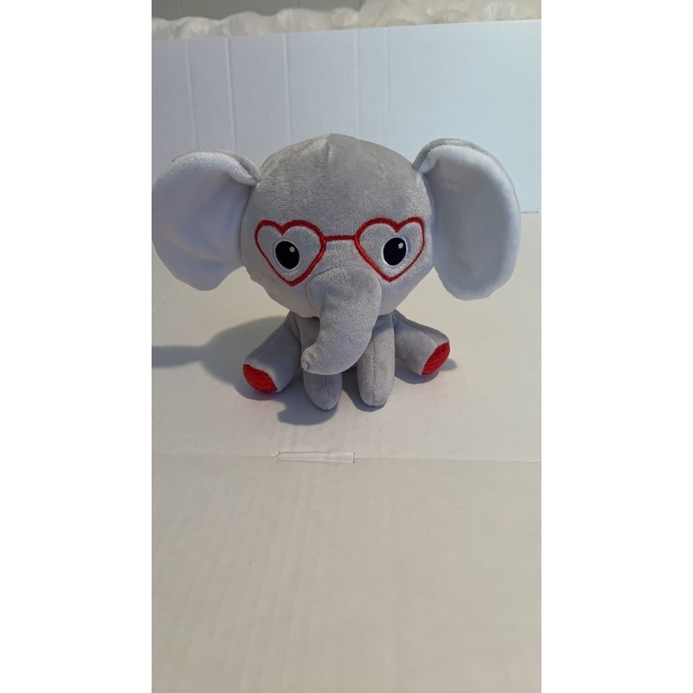 Homerbest Elephant Plush Toy with Heart Glasses